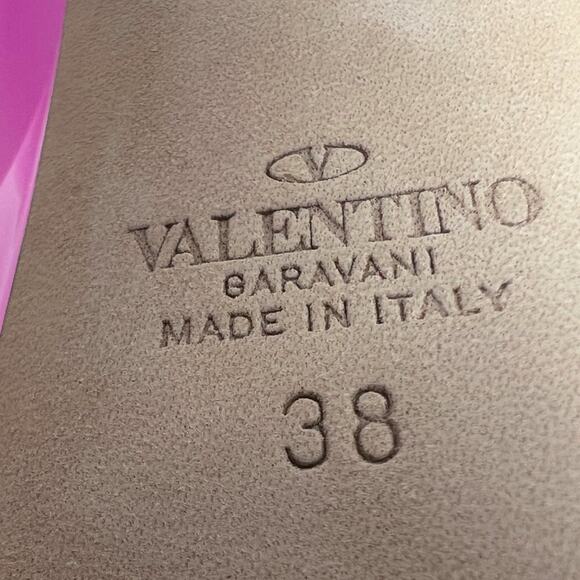 Valentino Garavani Pink Patent Leather VLogo Platform Pumps Size 38 - Picture 9 of 12